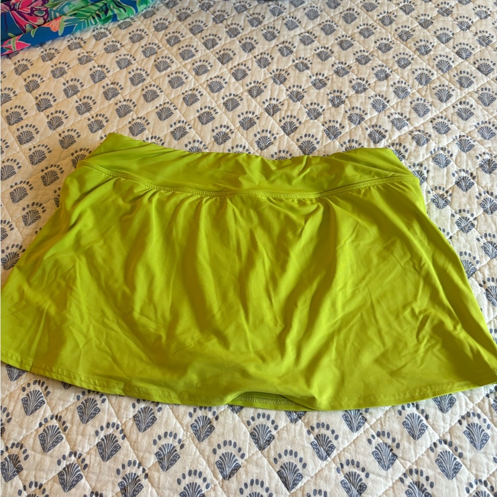 Lands' End Green Mini Skater Swim Skirt